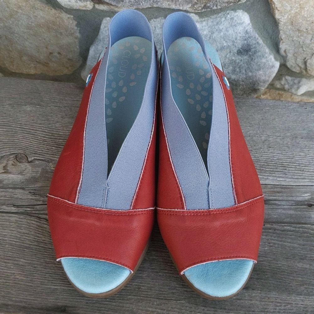Cloud Footwear‎ CALIBER Leather Sandal Slingback Size 8 - 8.5 Peep Toe co…